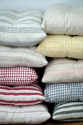 Farmhouse Linen Chair Cushion with Ties - Rustic Seat Pad - Image 5