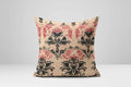 Floral Pillow Cover: French Chateau Style, Red & Black Victorian Cushion - Image 1