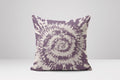 Lavender Tie-Dye Pillow Cover: Bohemian Cotton Linen Cushion - Image 1