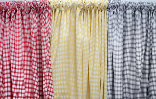 Cotton Gingham Curtain: Farmhouse Window Curtain