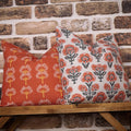 Beige Linen Pillow Cover: Boho Ikat Spiral Mandala Design - Image 4