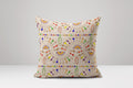 Boho Ikat Linen Pillow Cover: Geometric Mandala Throw Cushion - Image 1