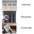 Art Nouveau Floral Curtain: Pink & Green Botanical Linen Drapery - Image 4