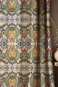 Floral Indian Cotton-Linen Curtain: Bohemian Window Panel - Image 1