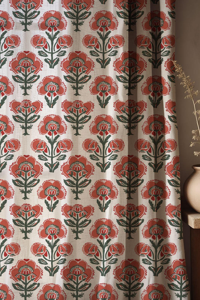 Floral Linen Curtains: Elegant Sunflower Drapes, Farmhouse Style