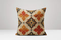 Rustic Moroccan Floral Linen Pillow Cover: Boho Throw Cushion - Image 1