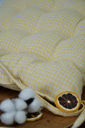 Farmhouse Linen Chair Cushion with Ties - Rustic Seat Pad - Image 2