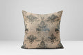 Damask Pillow Cover: Antique Black & Beige French Country Cushion - Image 1