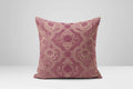 Victorian Rose Damask Pillow Cover: Antique Pink Linen Cushion - Image 1