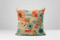 Boho Floral Patchwork Pillow Cover: Retro Eclectic Home Decor - Image 1