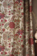 Floral Linen Curtains: Vintage Chinoiserie Print, French Country Drapes - Image 1