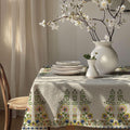 Vintage Floral Tablecloth: Gardenya Fabric, Romantic Pastel Flowers - Image 2