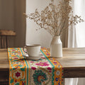 Floral Cotton Table Runner: Boho Dining Accent - Image 1