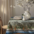 Mughal Style Tablecloth: Gardenya Fabric, Ethnic Indian Design - Image 1