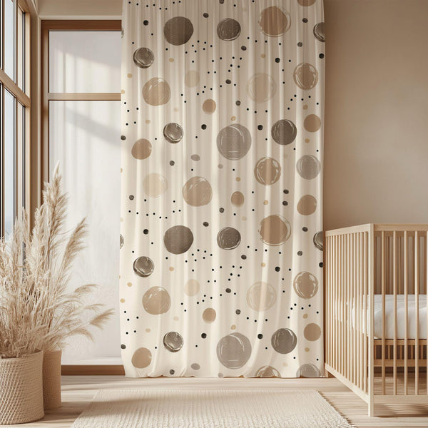 Sheer Nursery Curtain: Soft Light Filtering Fabric, Minimalist Kids Room Decor