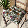 Wildflower Garden Chair Cushion: Handmade Cotton Linen Seat Pad - Image 1