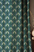 Blue Botanical Linen Curtain: Snowdrop Floral Print, Elegant Nature Drapery - Image 1