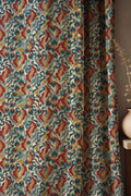 Ikat Linen Curtain: Multicolor Boho Tribal Print Window Panel - Image 1
