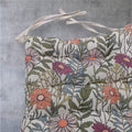 Wildflower Garden Chair Cushion: Handmade Cotton Linen Seat Pad - Image 3