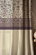Floral Block Print Cotton Linen Curtain Panel: Boho Botanical Window Drapery - Image 2
