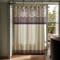 Floral Block Print Cotton Linen Curtain Panel: Boho Botanical Window Drapery - Image 4