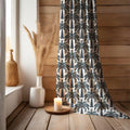 Tropical Palm Tree Linen Curtain: Coastal Boho Window Panel - Image 3