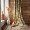 Vintage Sunflower Linen Curtain: Botanical Floral Drapery - Image 3