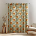 Vintage Sunflower Linen Curtain: Botanical Floral Drapery - Image 2