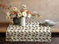 Sunflower Pattern Velvet Table Runner – Rustic Country Dining Decor with Repeating Yellow Bloom Design - Image 2