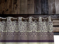 Floral Block Print Cotton Linen Curtain Panel: Boho Botanical Window Drapery - Image 3