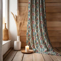 Vintage Floral Linen Curtain: William Morris Style Botanical Drapery - Image 3