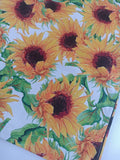 Sunflower Pattern Velvet Table Runner – Rustic Country Dining Decor with Repeating Yellow Bloom Design - Image 3