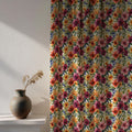 Colorful Cotton Linen Floral Curtain – Vibrant Botanical Drapery Panel for Living Room or Bedroom - Image 3