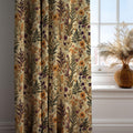 Mustard Floral Linen Curtain – Wild Meadow Yellow Flower Drape for Farmhouse Window Decor - Image 2