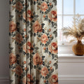 Dramatic Rose Garden Linen Curtain – Moody Botanical Panel with Vintage Charm for Cozy Interiors - Image 2