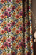 Colorful Cotton Linen Floral Curtain – Vibrant Botanical Drapery Panel for Living Room or Bedroom - Image 2