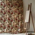 Vintage Christmas Curtain: Nutcracker, Deer & Poinsettia Print - Linen Holiday Drapes - Image 3