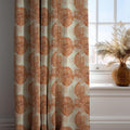 Terracotta Circle Linen Curtain: Modern Abstract Dot Pattern Drapes, Warm Earthy Boho Window Decor - Image 3