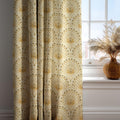 Golden Damask Linen Curtain: Beige Drapes with Ornate Pattern, Classic Vintage Luxury Style - Image 2