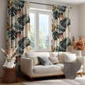 Abstract Monstera Curtain: Tropical Leaf Print Window Panel - Image 2