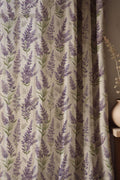 Lavender Floral Linen Curtain: Provence Country Cottage Style - Image 1