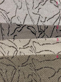 Beige Floral Textured Cotton Blend Curtains: Light Blocking Eyelet Drapes - Image 3