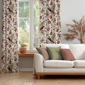 Watercolor Apple Bird Curtain: Red Fruit and Bird Print Window Panel - Image 4