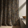 Dark Wheat Linen Curtains - Arts and Crafts Drapes - William Morris Style Window Treatment - Image 2