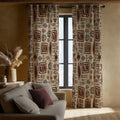 African Tribal Curtain: Geometric Mudcloth Style Print Window Panel - Image 2