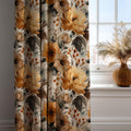 Mustard Yellow Peony Curtain: Watercolor Botanical Print Window Panel - Image 1