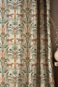 Jungle Leopard Linen Curtains: Tropical Style,  Exotic Boho Decor - Image 1