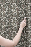 William Morris Style Linen Curtains - Earthy Botanical Linen Drapes - Rustic Orchard Window Treatment - Image 2