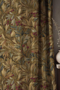 William Morris Inspired Linen Curtains - Earthy Botanical Drapes - Rustic Orchard Window Treatment - Image 1