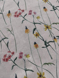Wildflower Meadow Linen Curtain: Yellow & Pink Floral Print - Image 2